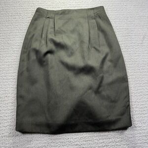 Casual Corner Size‎ 4 Olive Green Lined Skirt Knee Length A-Line